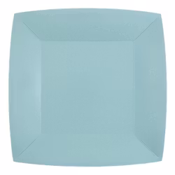 Papperstallrikar Kvadrat Ljusblå