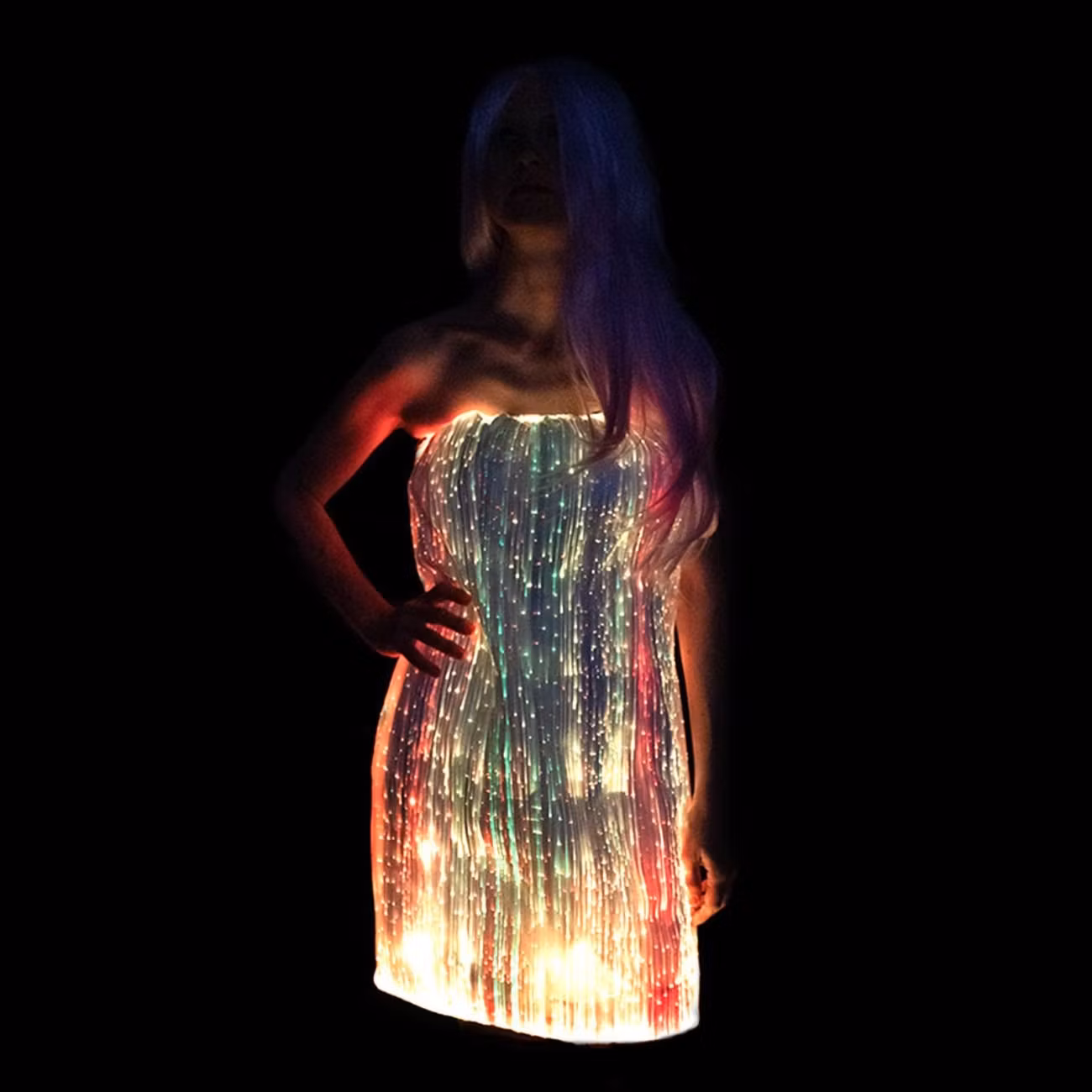 Fiberoptisk LED Klänning