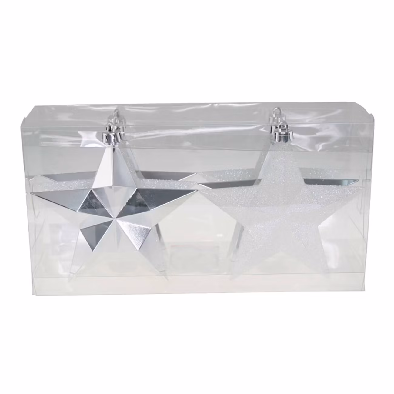 Silver Stjärnor Julgranskulor