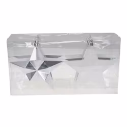 Silver Stjärnor Julgranskulor