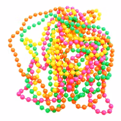 Pärlhalsband Neonfärgat