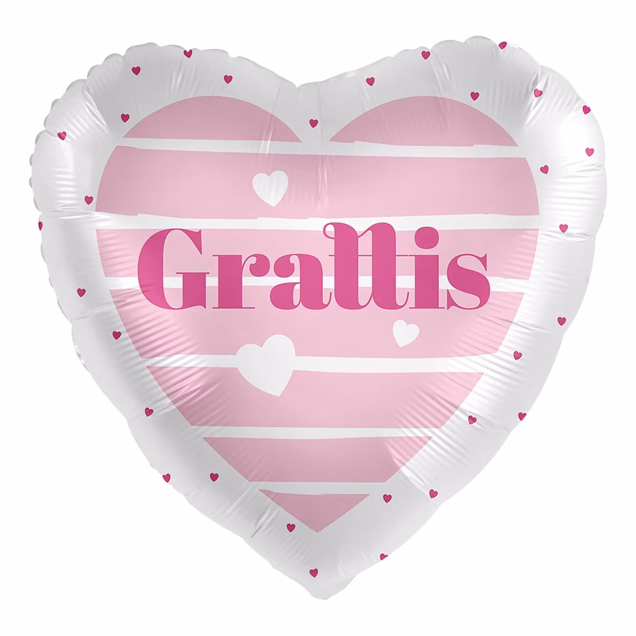 Folieballong Grattis Rosa
