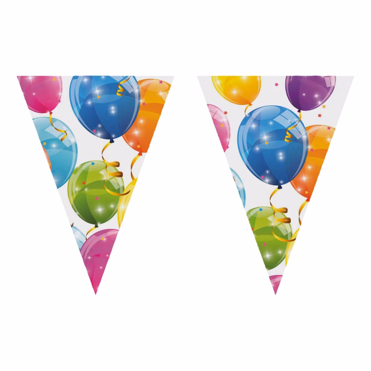 Flaggirlang Ballonger Flerfärgad