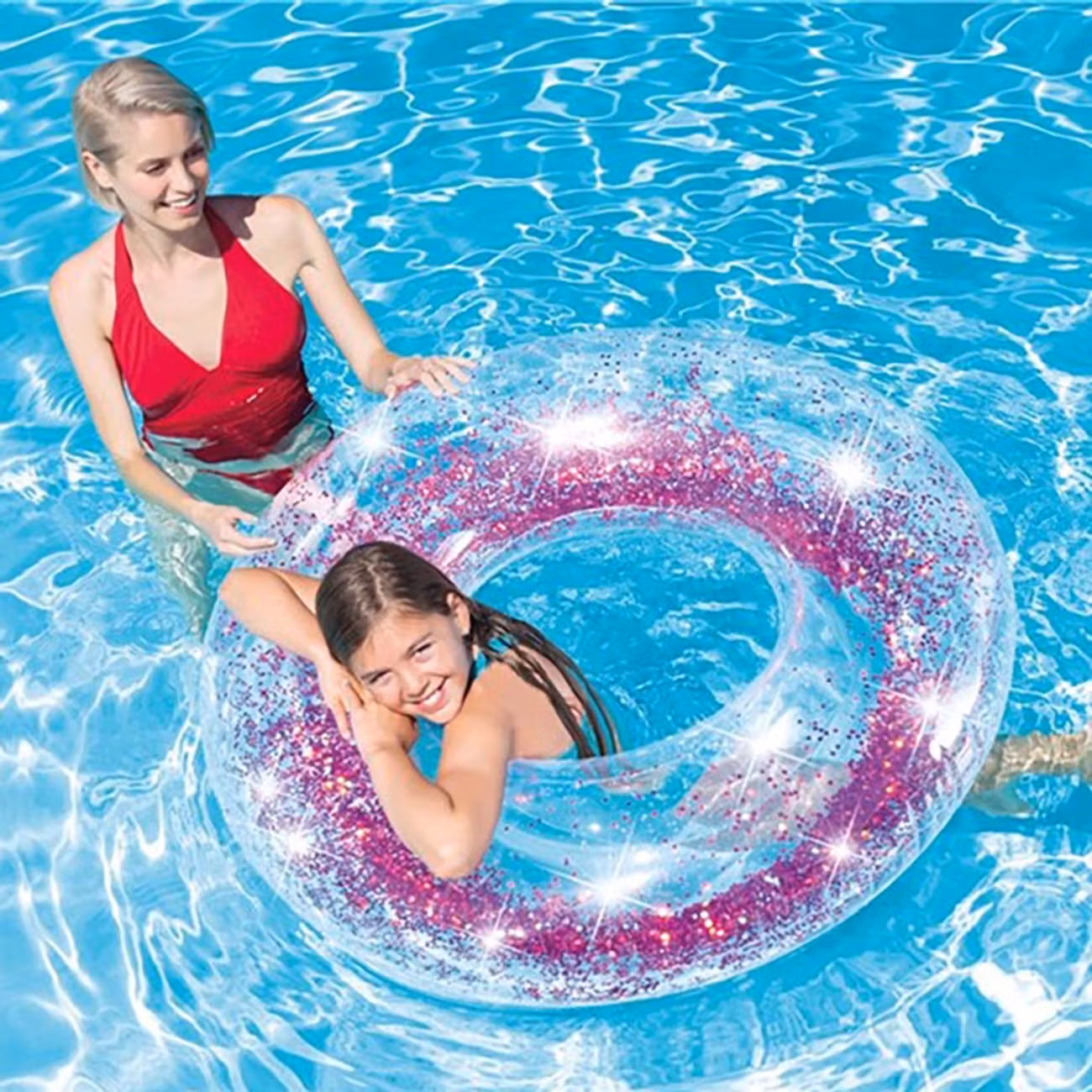 Intex Transparent Glitter Badring