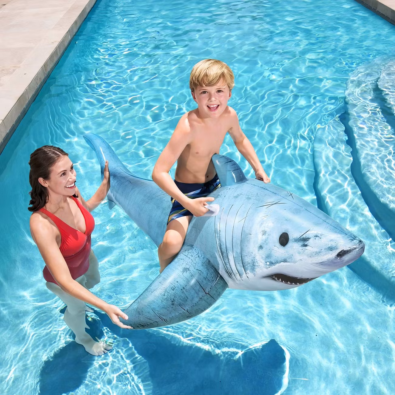 Badmadrass Uppblåsbar Haj