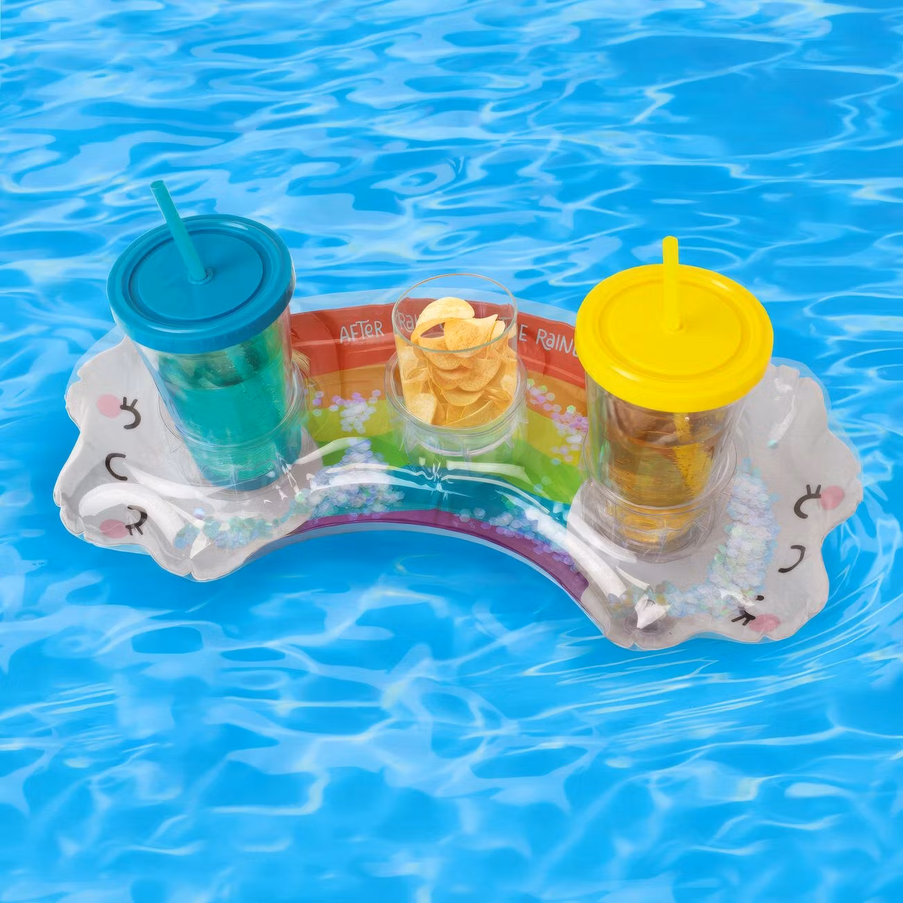 Uppblåsbar Drinkhållare Regnbåge