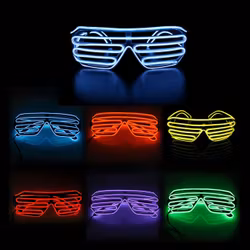 El Wire LED Glasögon Shutter