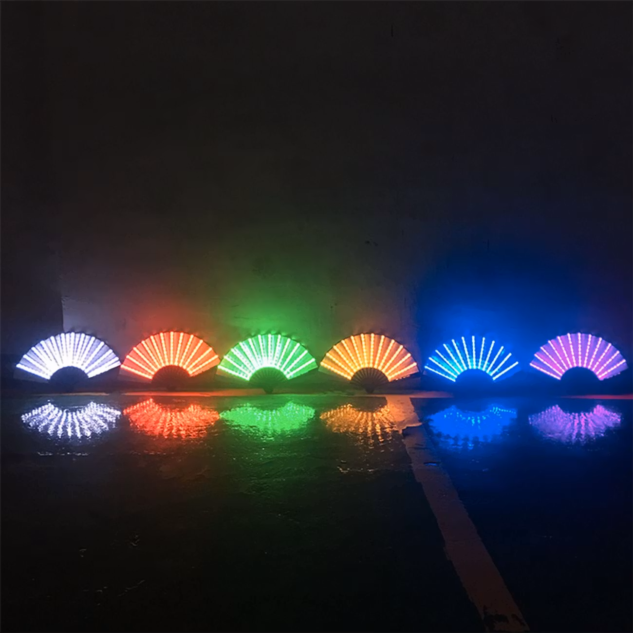 RGB LED Solfjäder