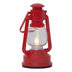 Plastlykta med Handtag Röd
