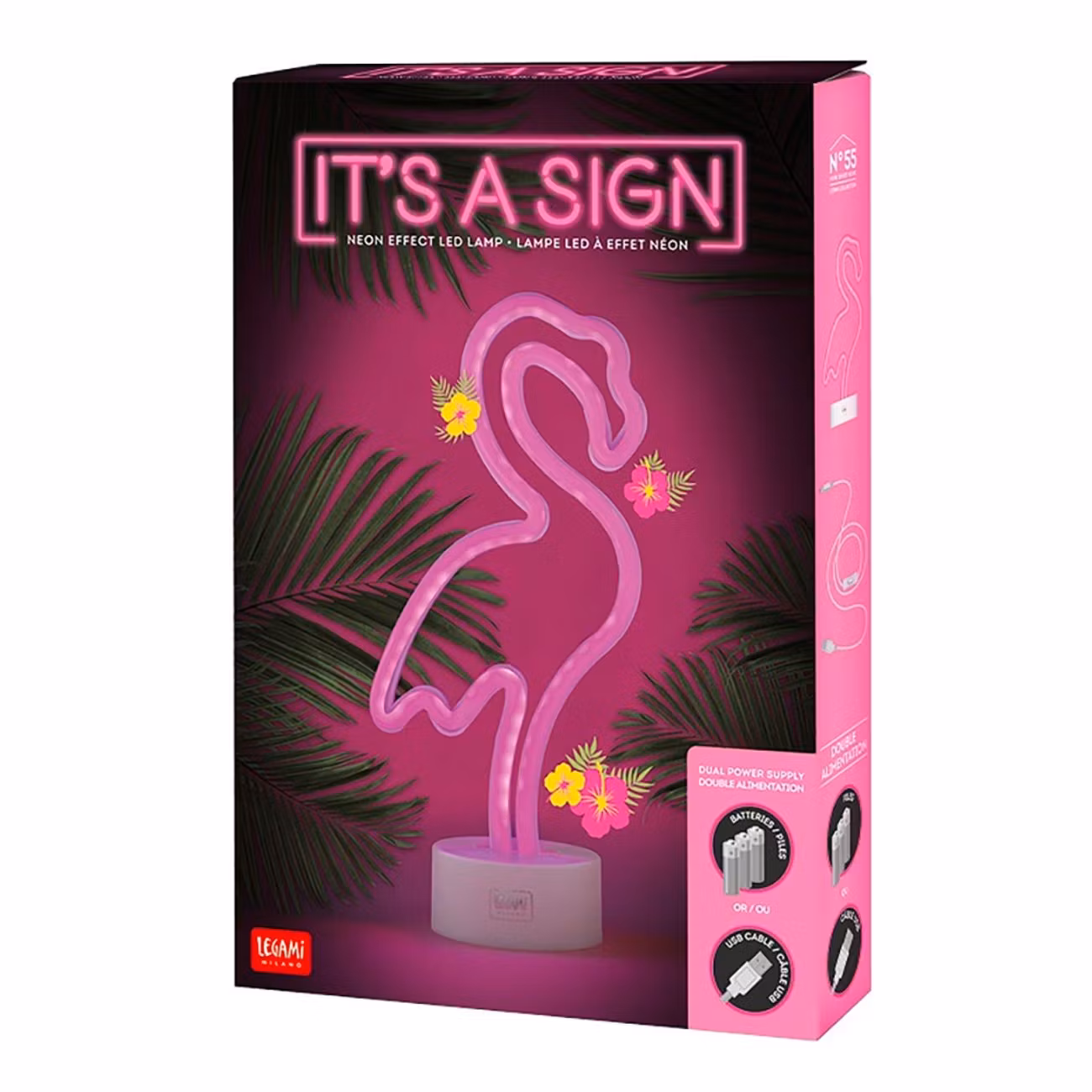 LED-Lampa Flamingo med Neon-effekt