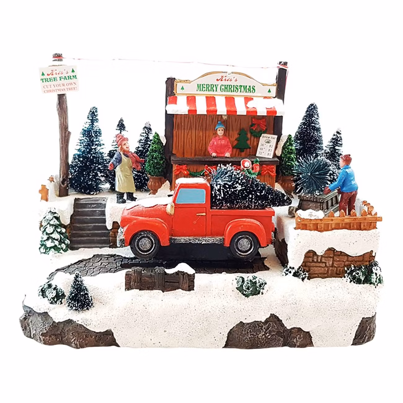 LED Julby med Rörlig Lastbil