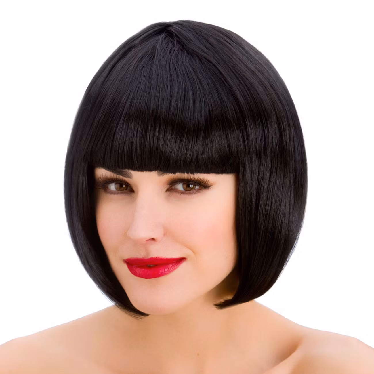 Kort Svart Peruk