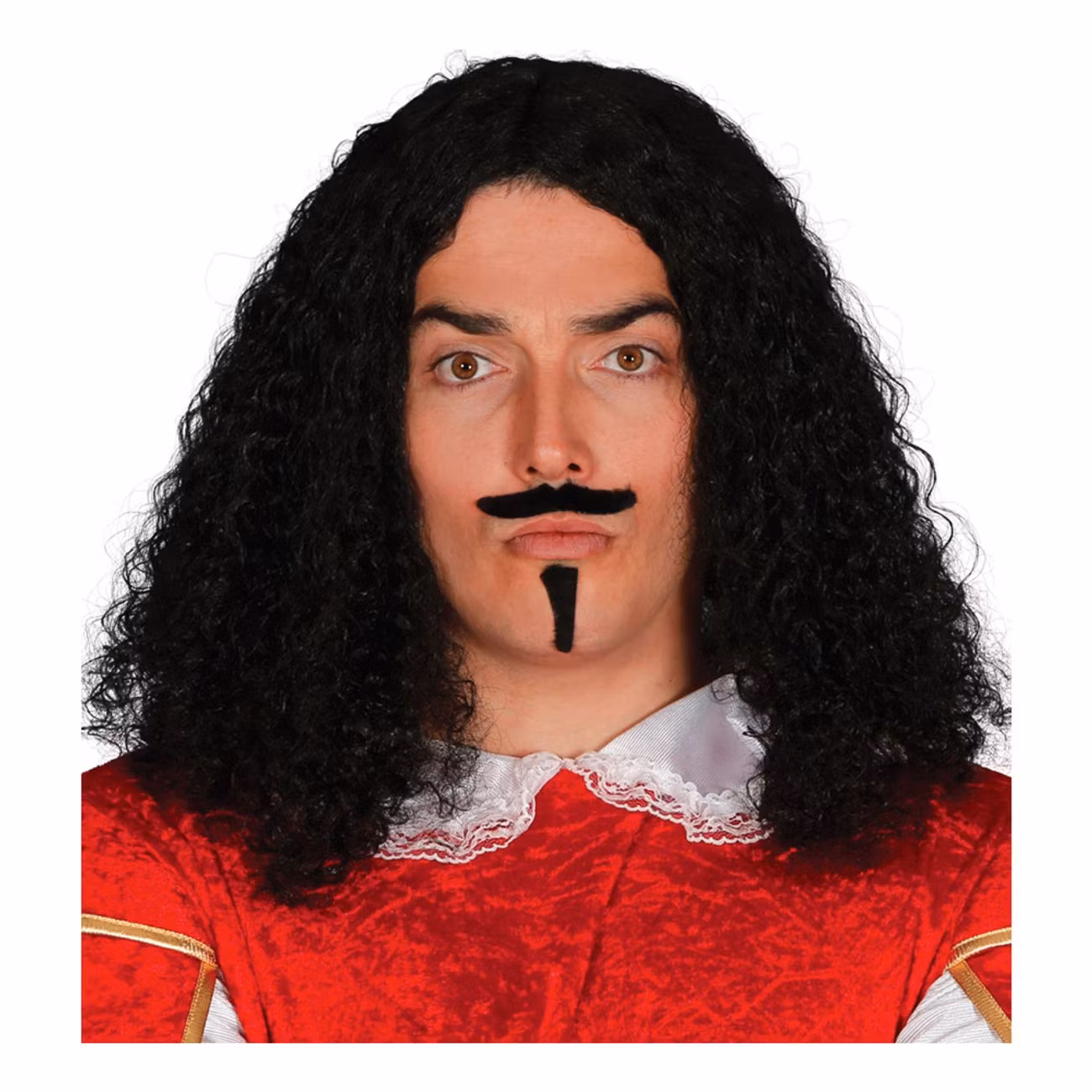 Medeltidsman Svart Perukset