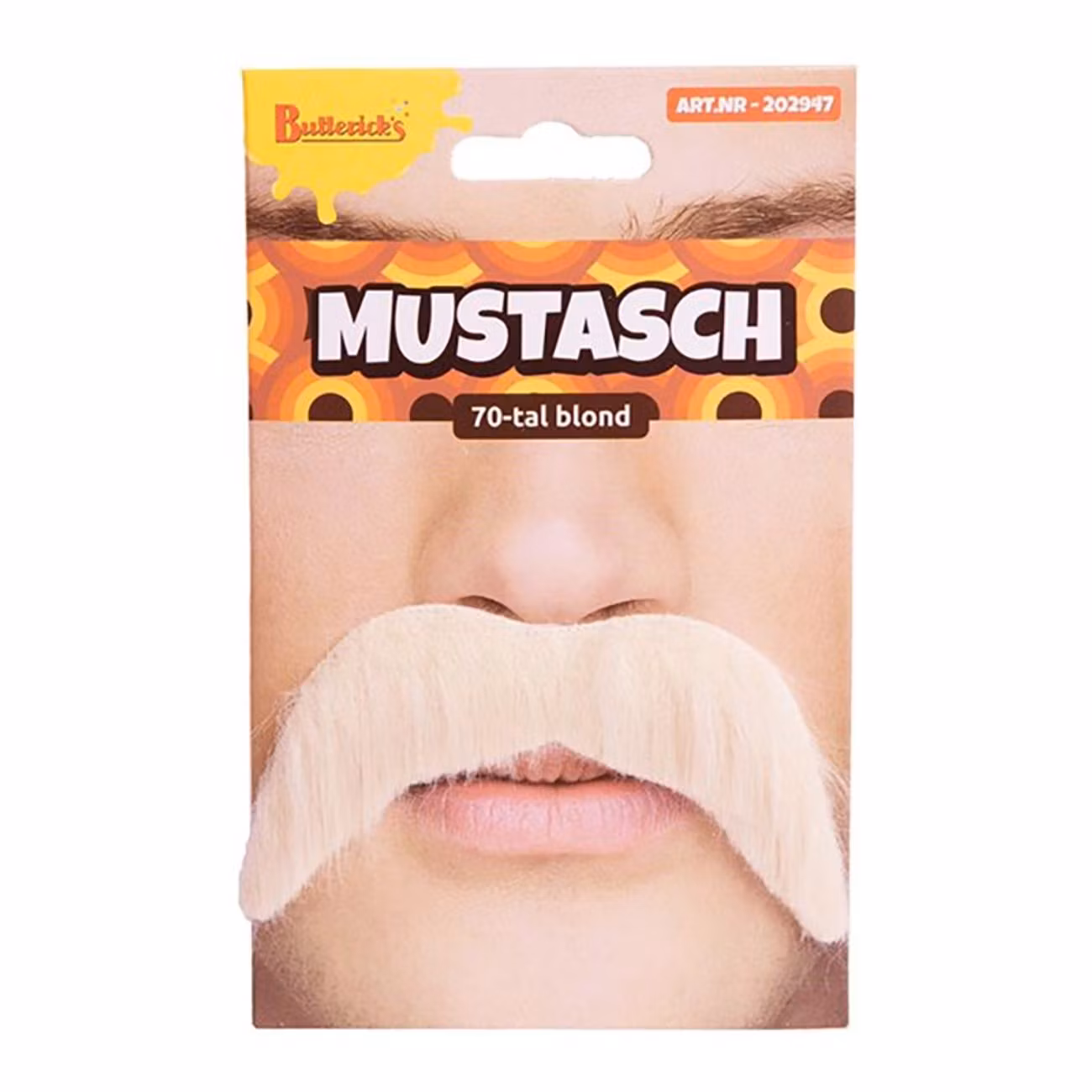 70-tals Blond Mustasch