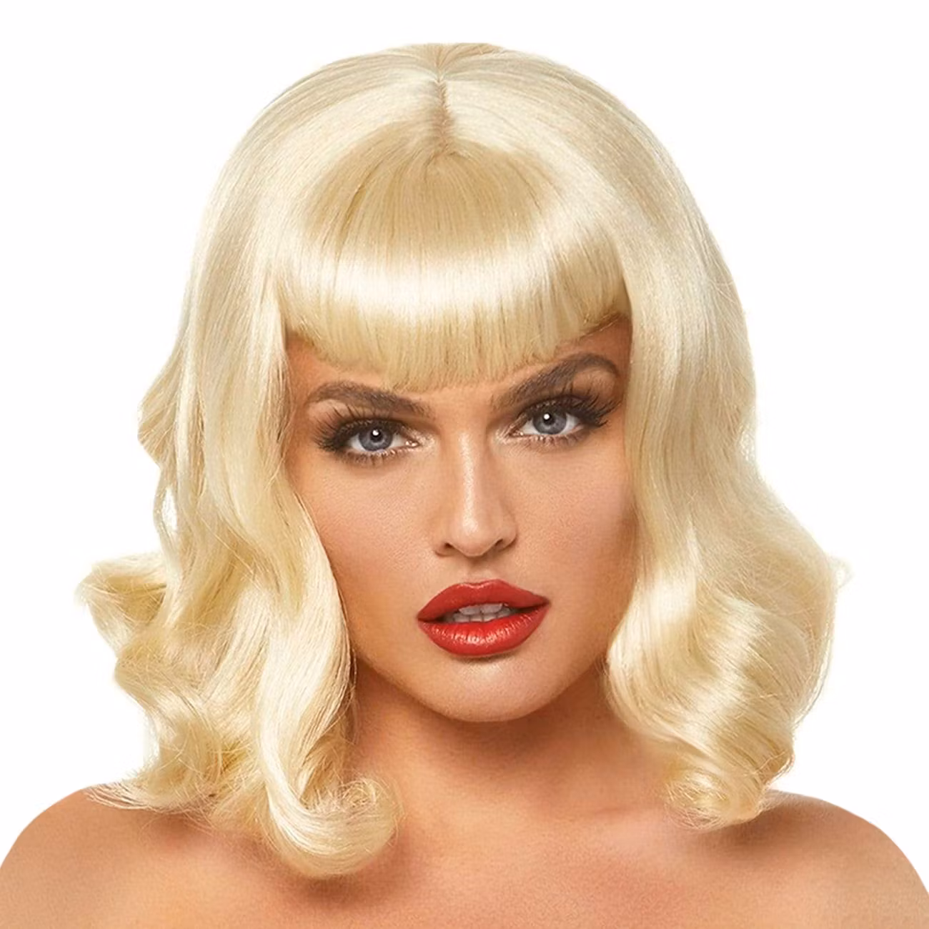 60-tals Blond Lockig Deluxe Peruk