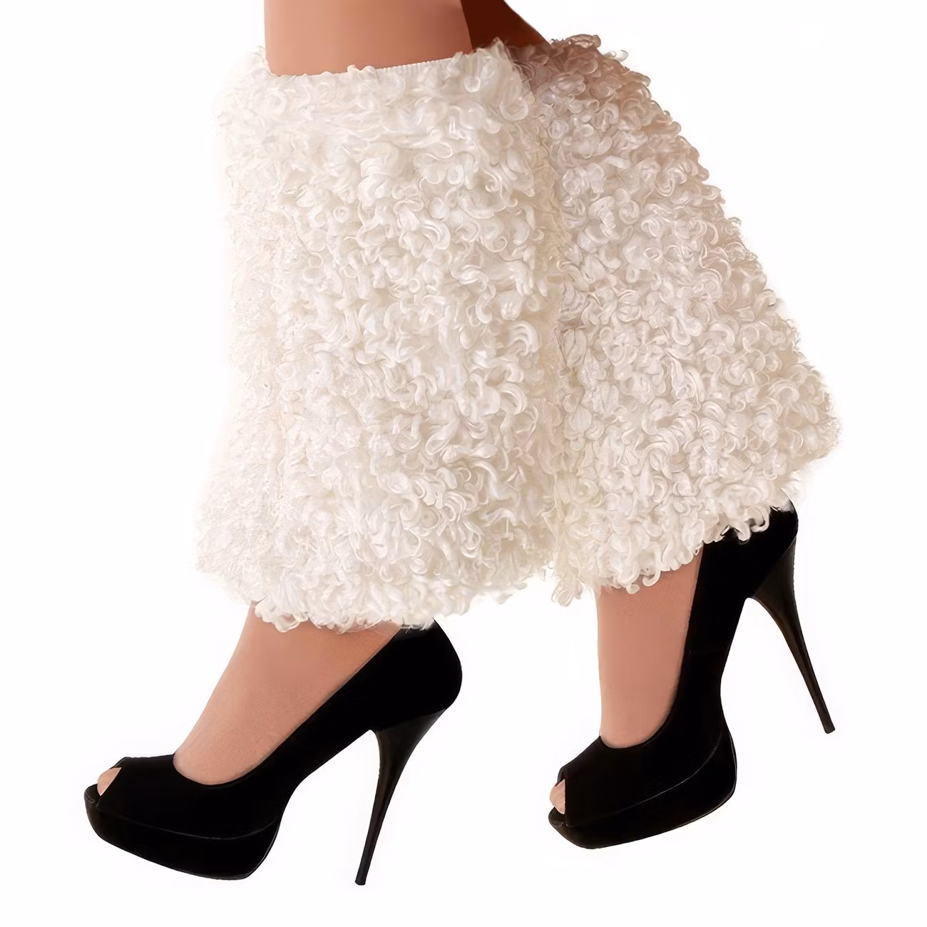 Fluffiga Benvärmare Vit