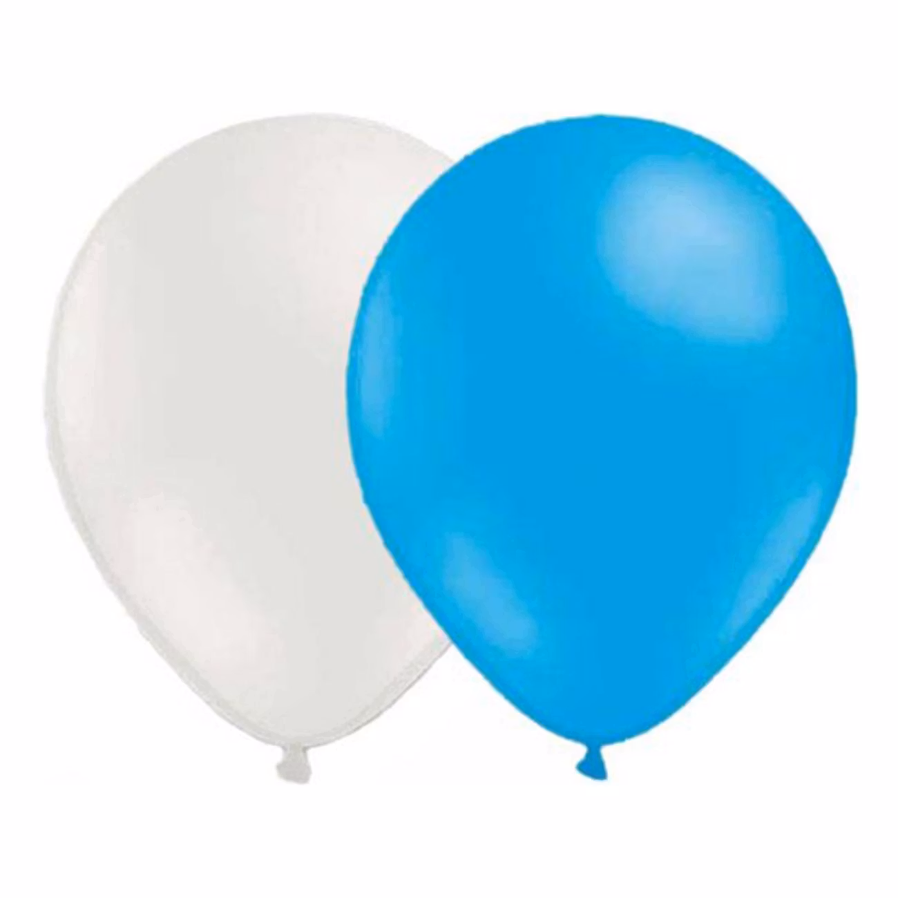 Ballongkombo Ljusblå/Vit