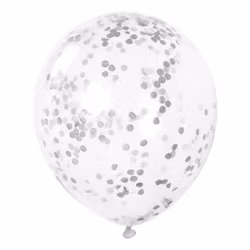 Konfettiballonger Silver