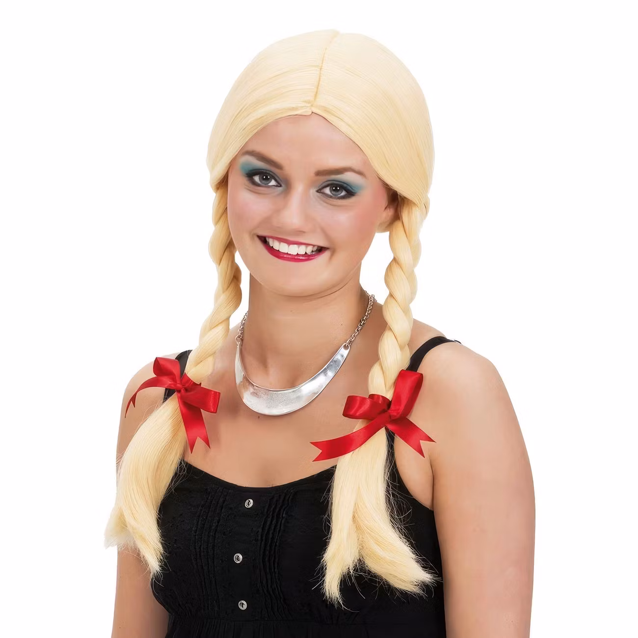 Blond Peruk med Flätor