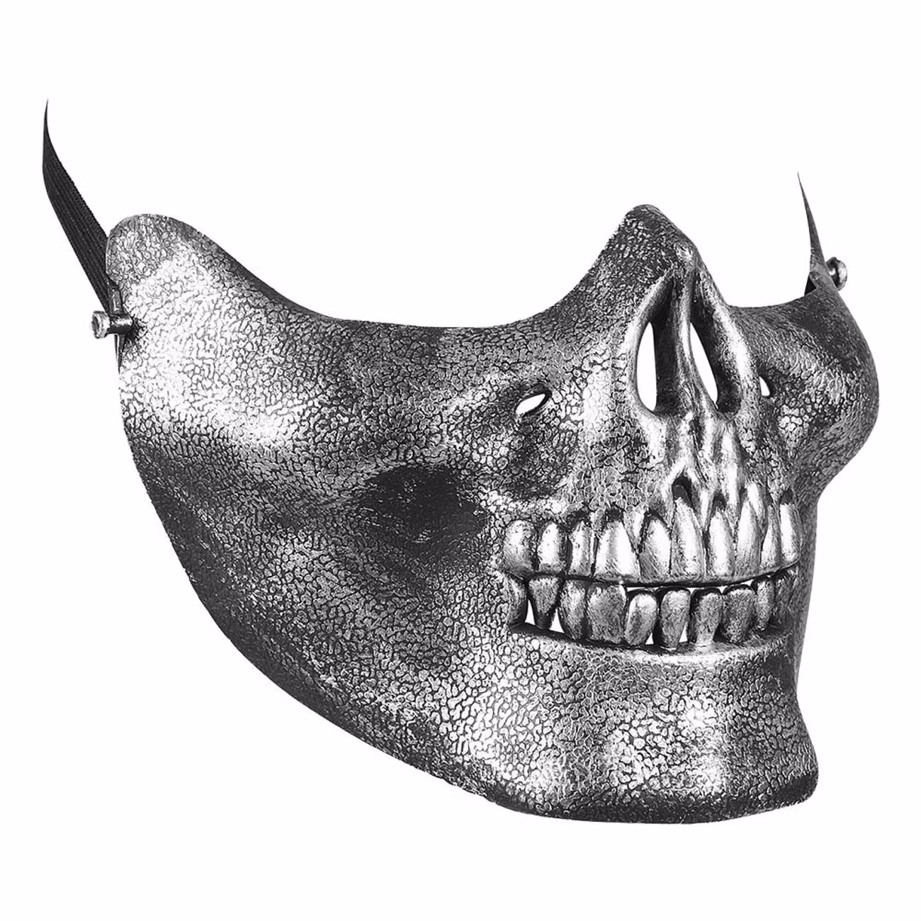 Dödskalle Halvmask Silver