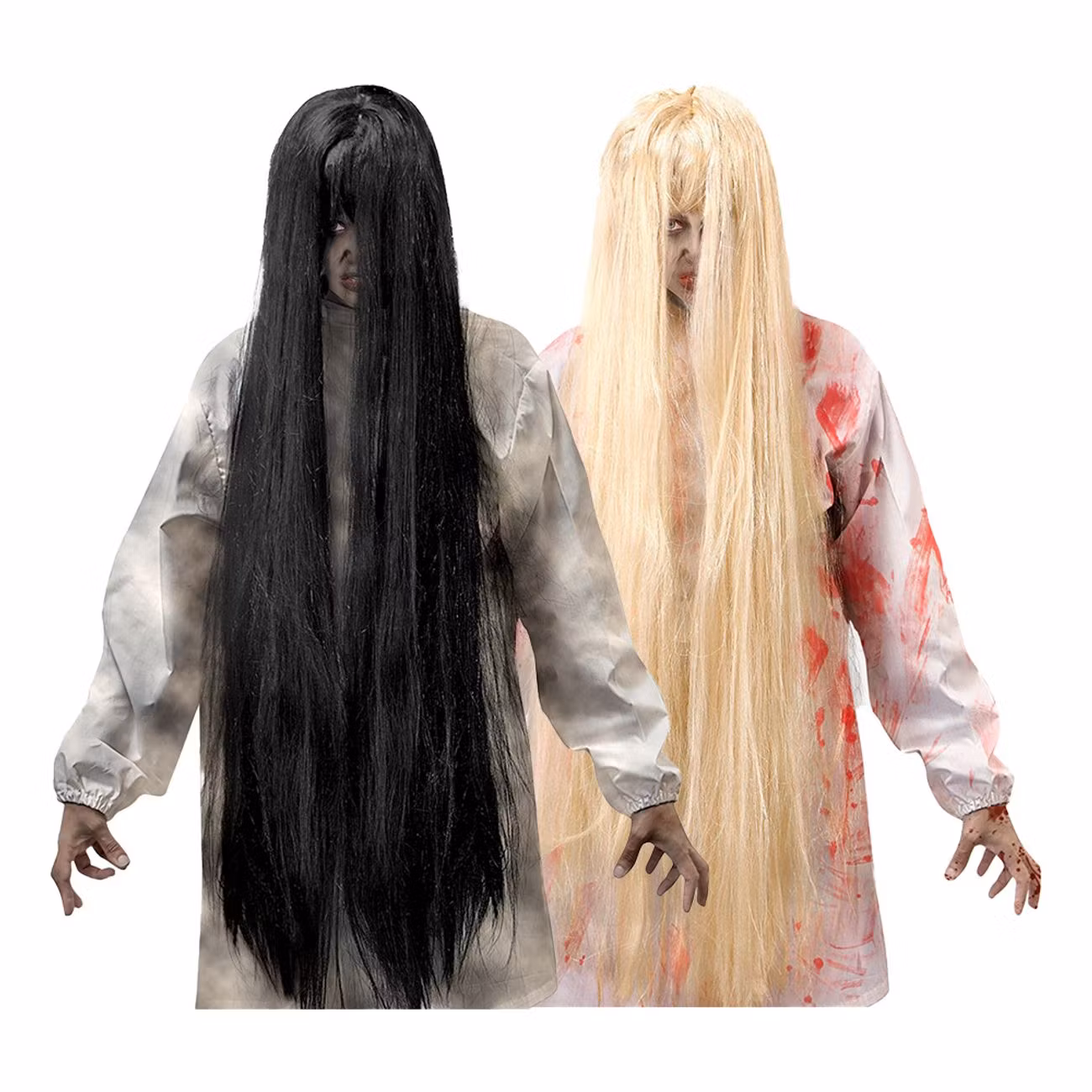 Skräckflicka Lång Peruk