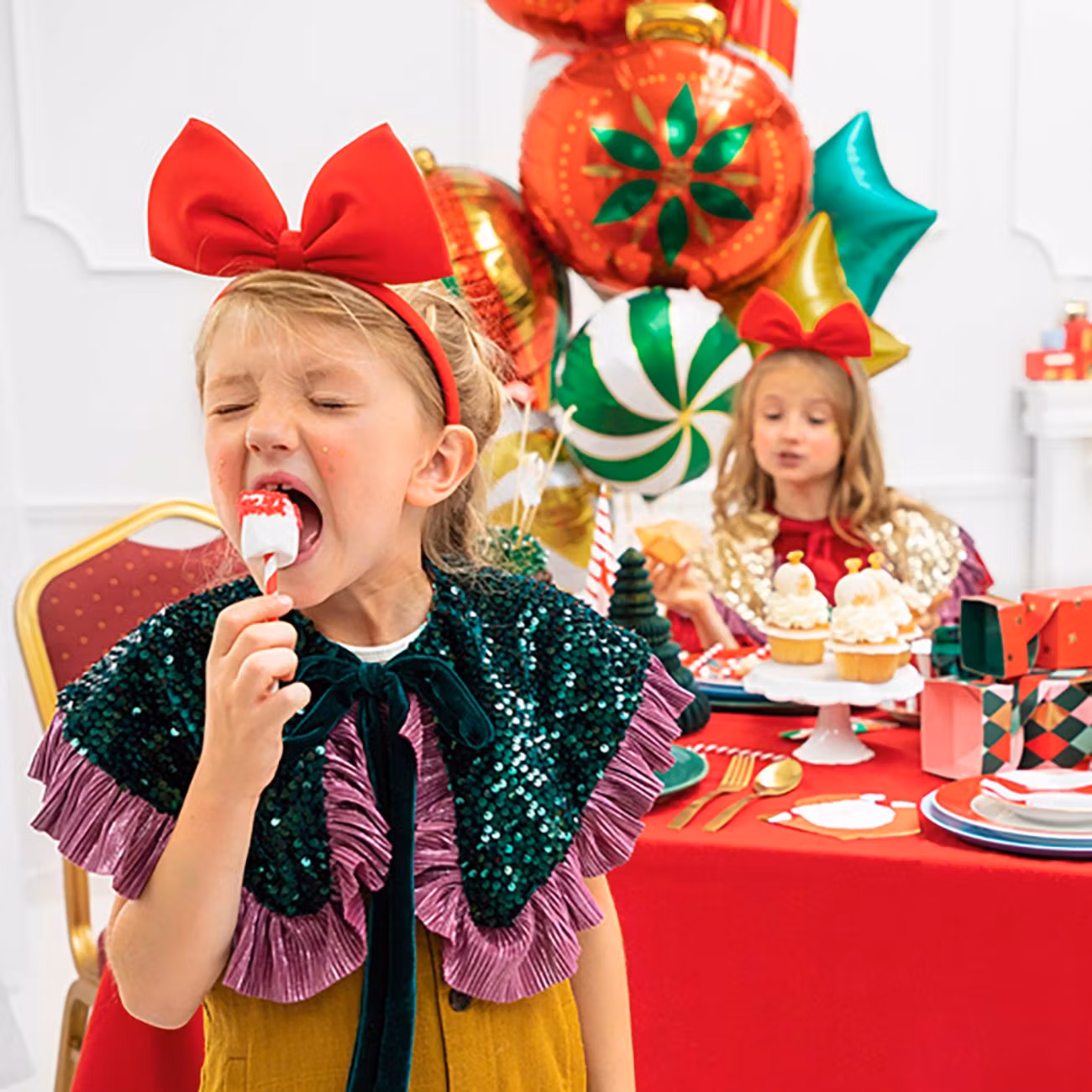 Diadem med Stor Fluga Röd