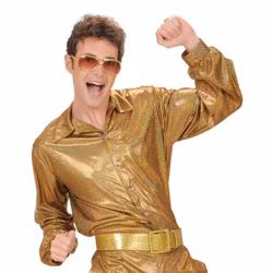 Discoskjorta Guld