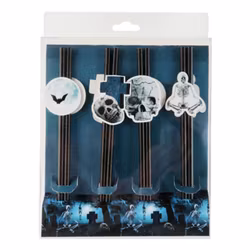 Papperssugrör Halloween Skulls