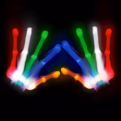 Röntgen Flerfärgade LED Handskar