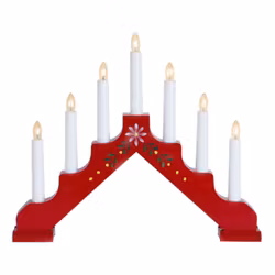 Adventsljusstake Röd
