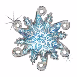 Snöflinga Blå Folieballong