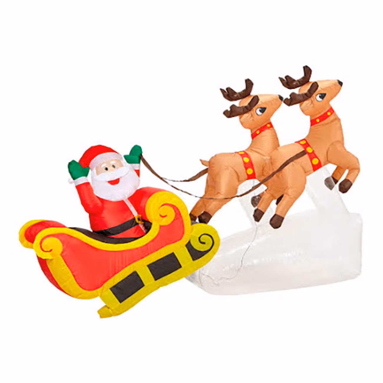 Uppblåsbar Tomte med Renar