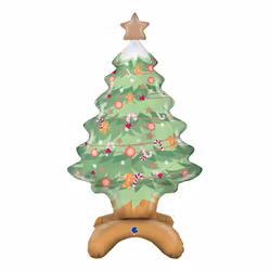 Folieballong Julgransträd