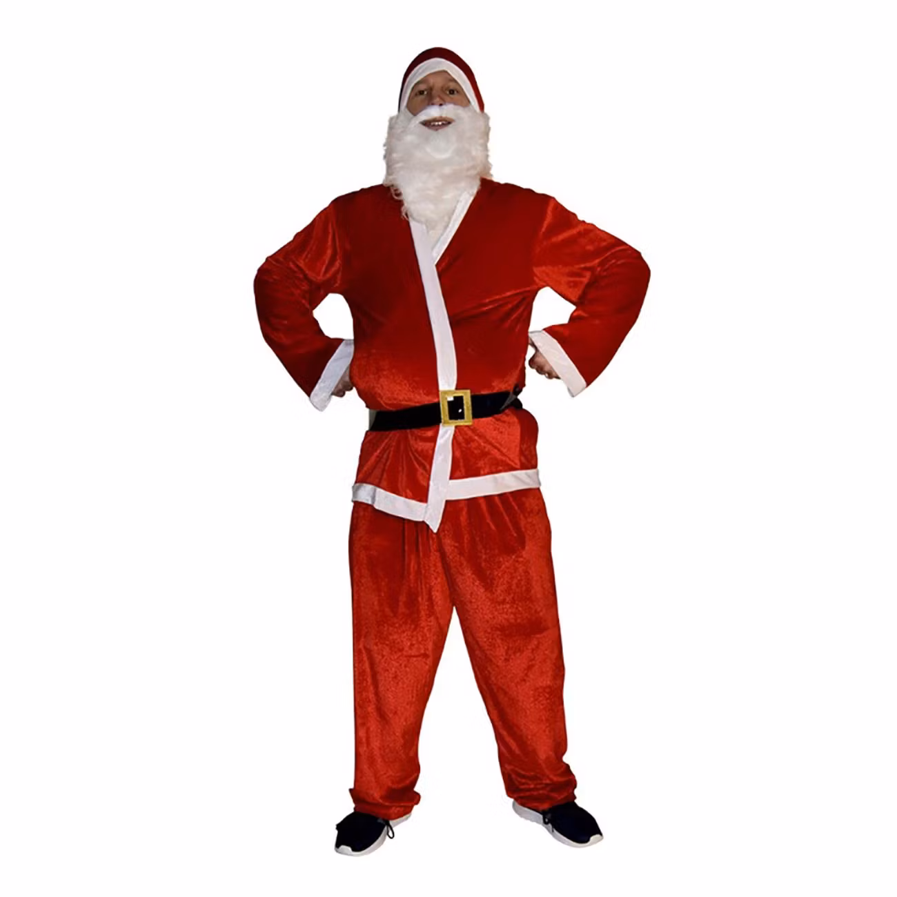 Tomtedräkt med Luva & Skägg