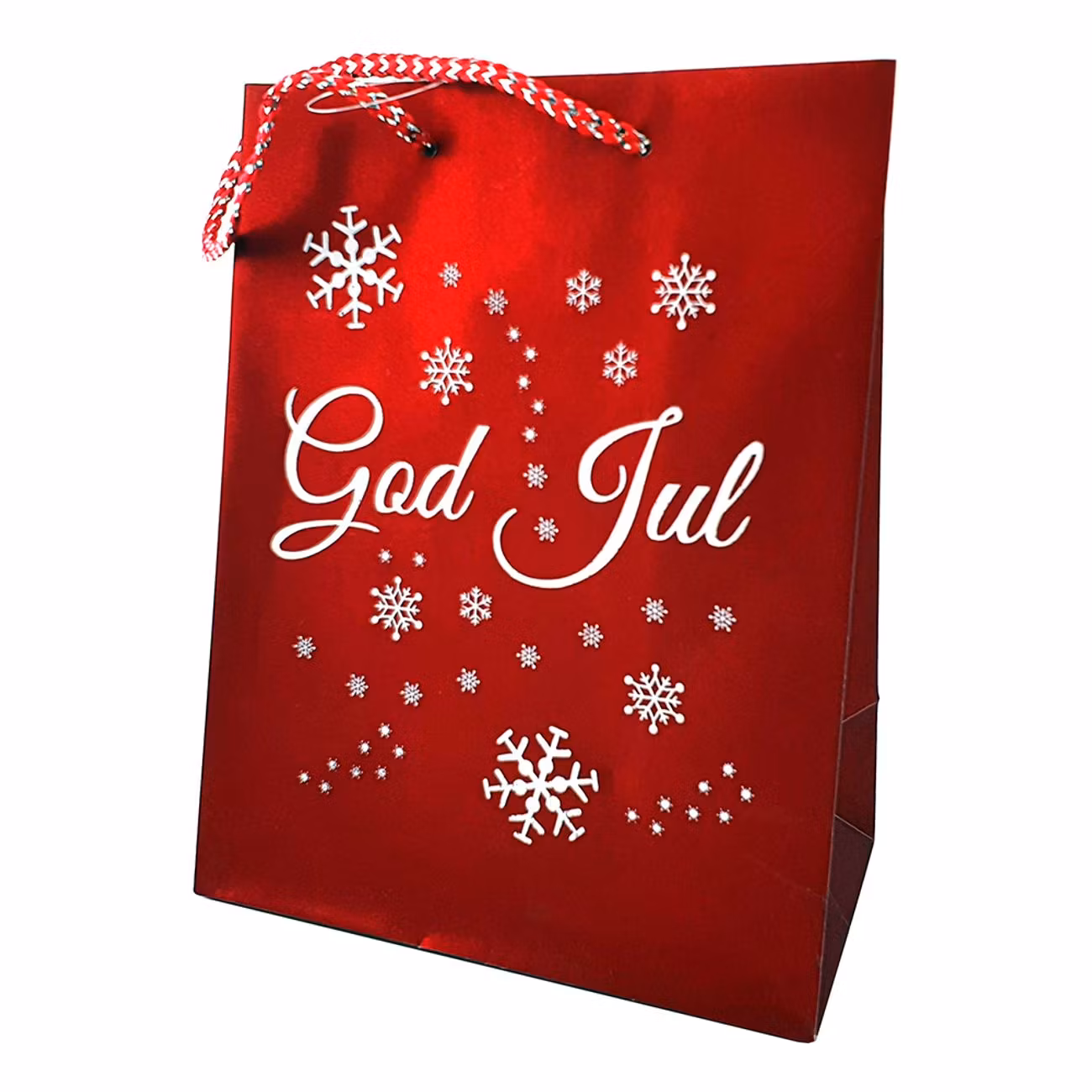 Julpåse God Jul Röd Glitter