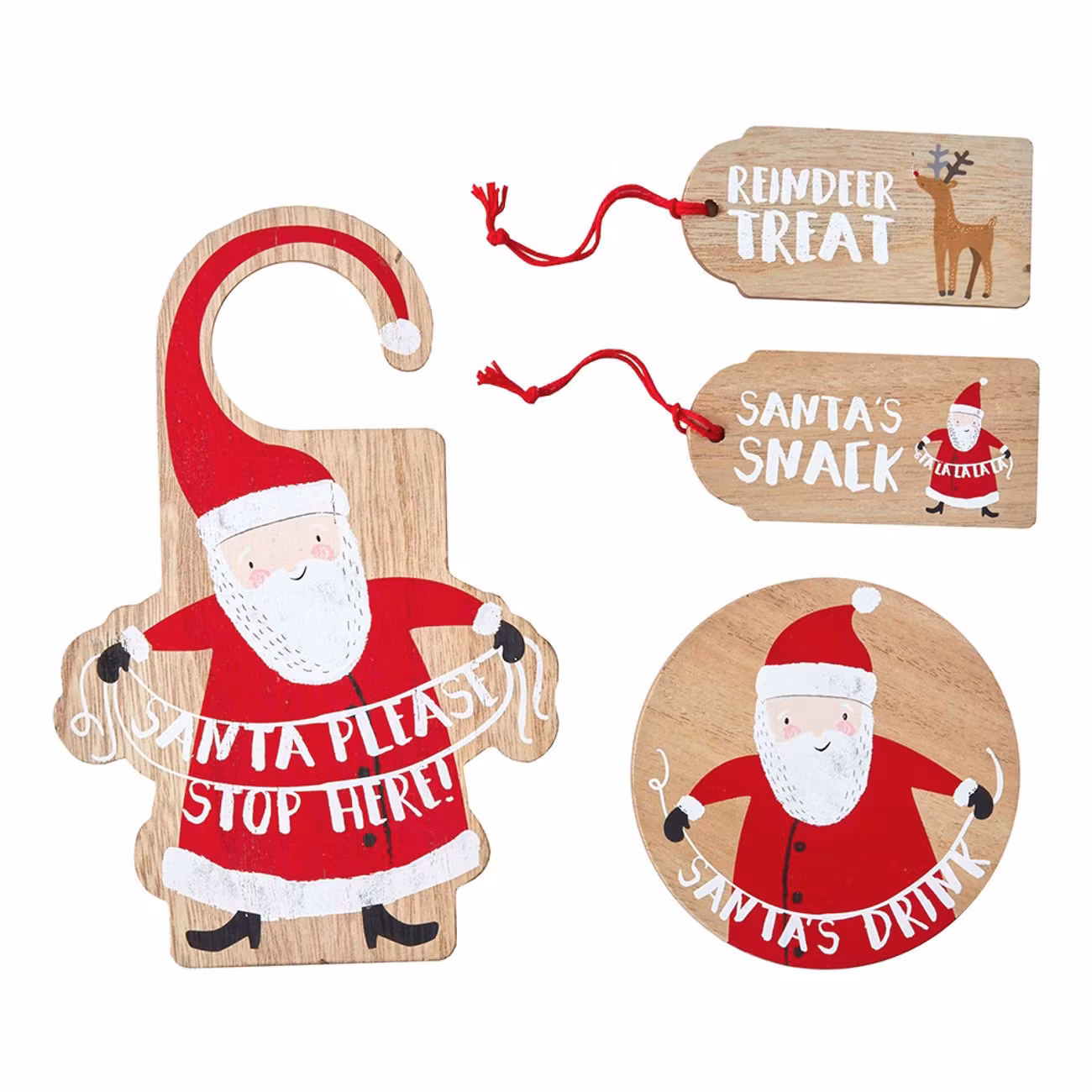 Skyltar i Trä Santa