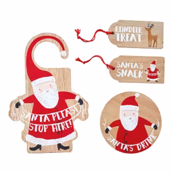 Skyltar i Trä Santa