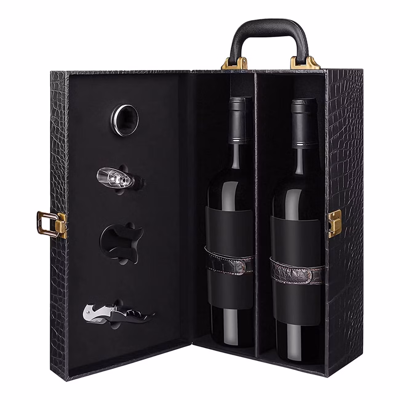 Vinlåda i Läder Presentset