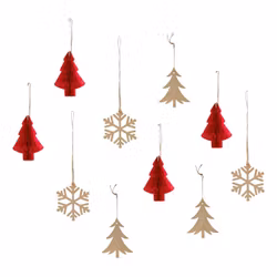 Hängande Juldekoration Gran & Snöflinga