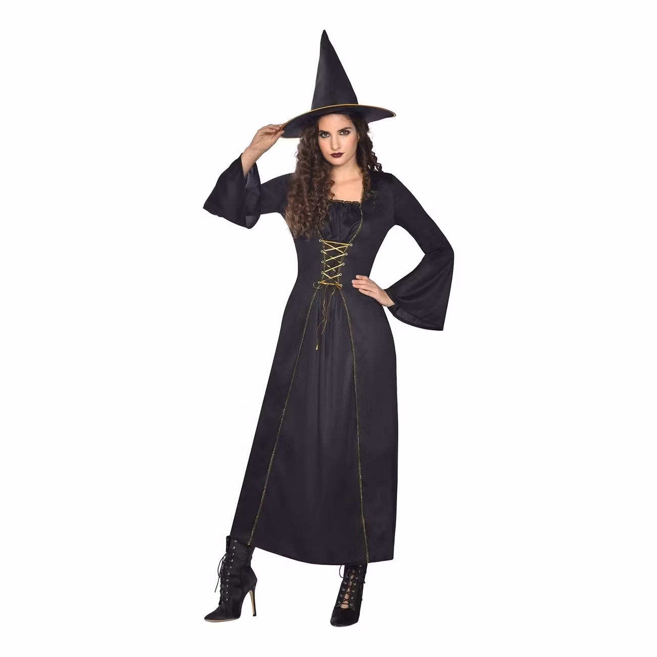 Häxa Svart Klänning Maskeraddräkt