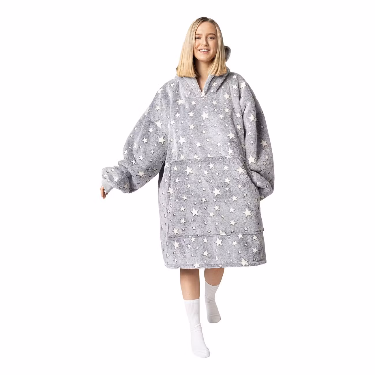 HappyHoodie Grå Självlysande Stjärnor