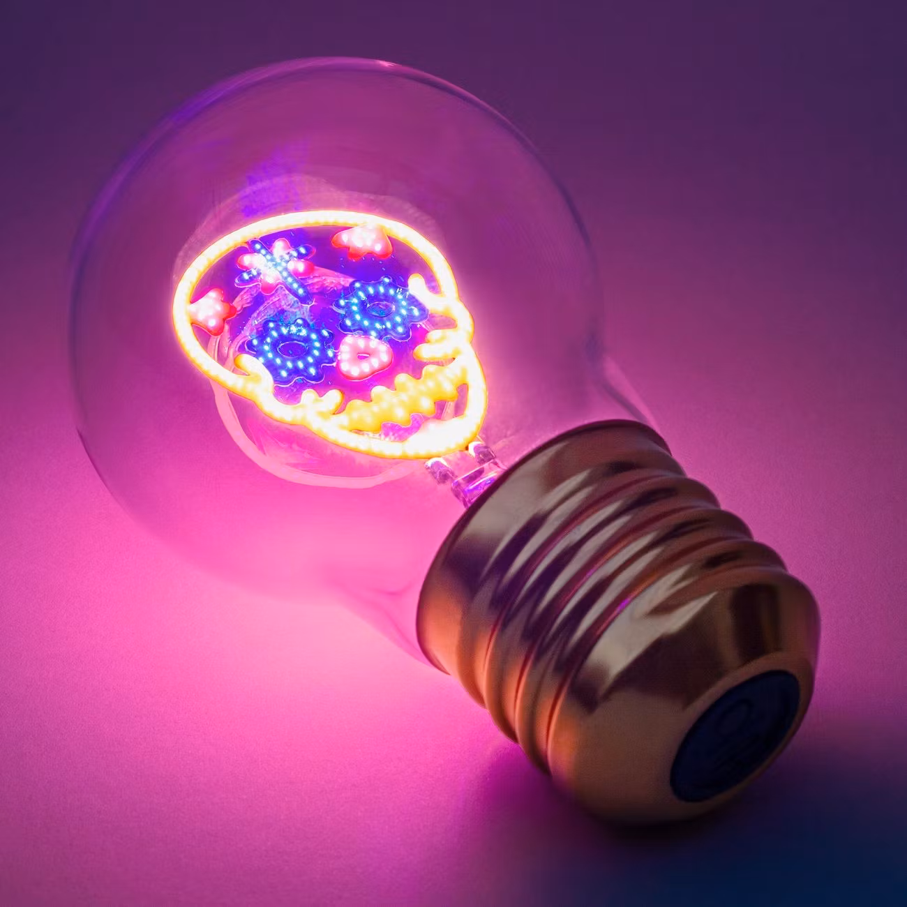 Sladdlös Glödlampa Dödskalle