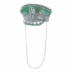 Paljettkeps med Nitar Grön