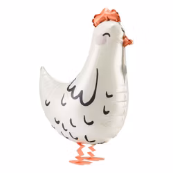 Folieballong Höna Vit