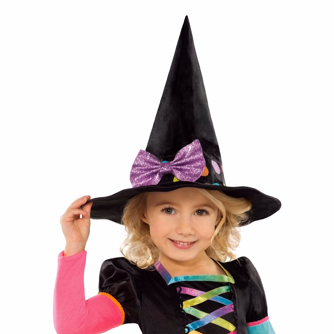Flerfärgad Häxa Klänning Barn Maskeraddräkt