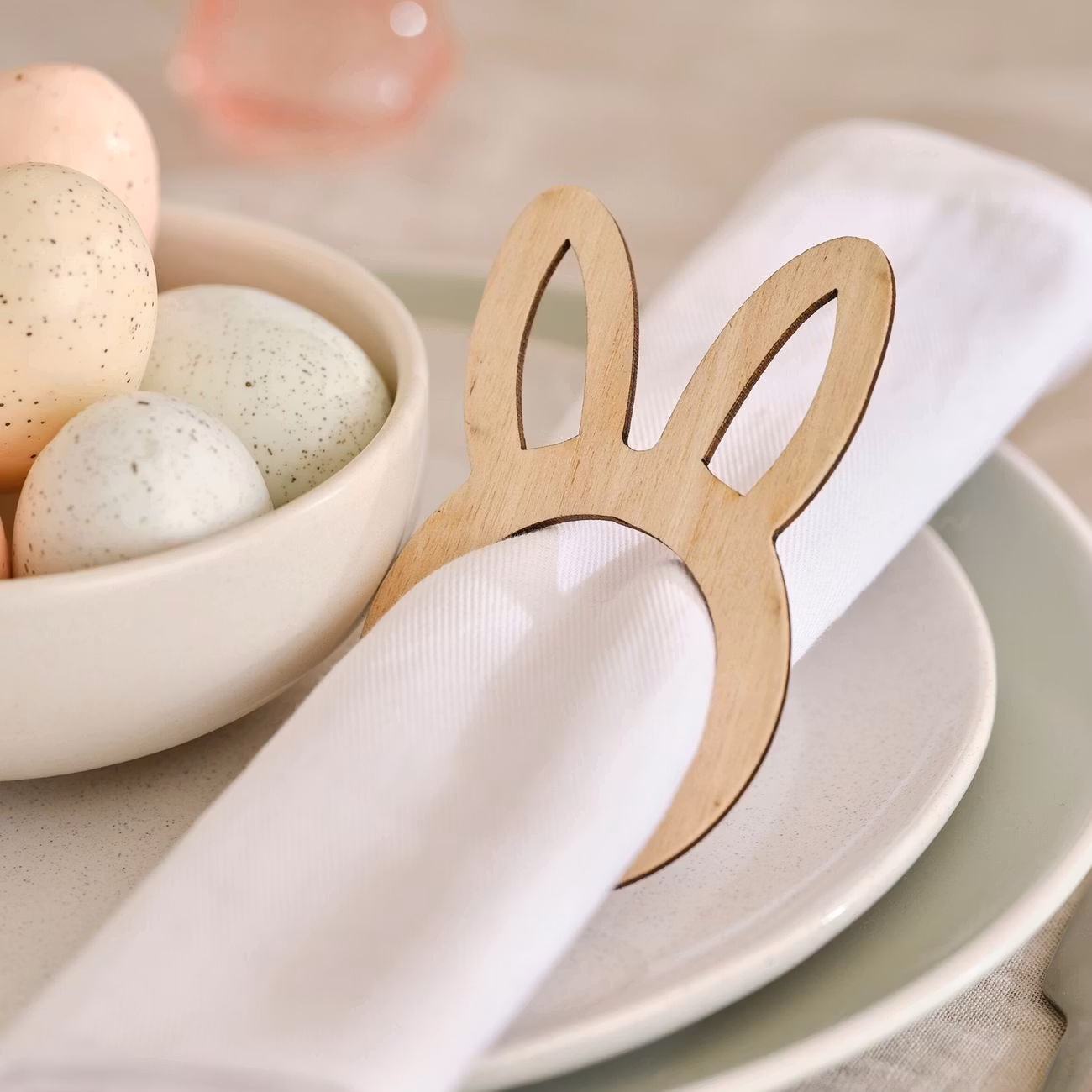 Servettringar Easter Bunny i Trä