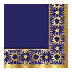 Servetter Ramadan Blå/Guld