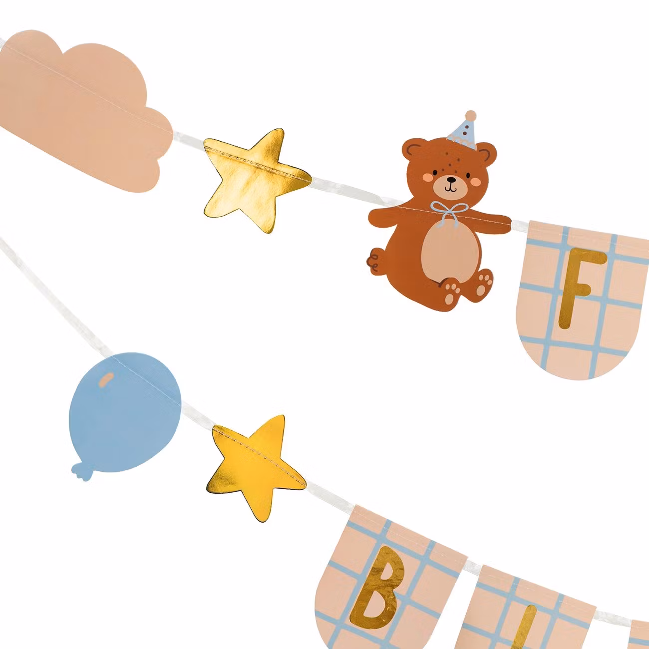 Första Födelsedagsbanderoll med Björnar