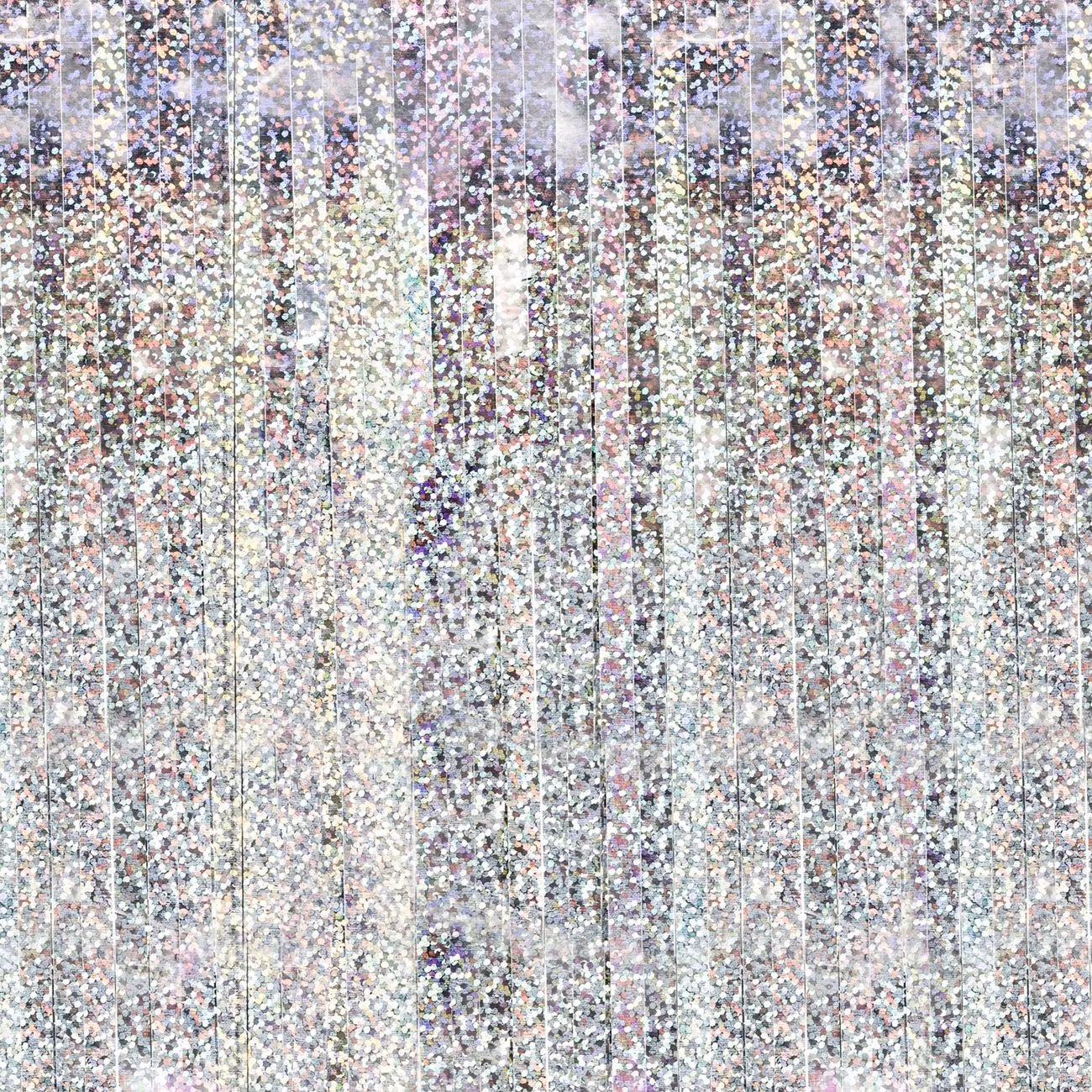 Dörrdraperi Silver Holografisk