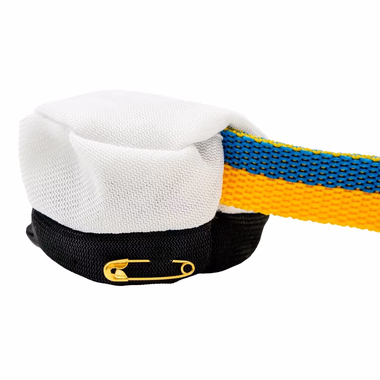 Studentmössa Brosch med Blå/Gult Band